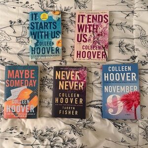 Colleen Hoover 5 Paperback Books Lot Great Like New Condition
